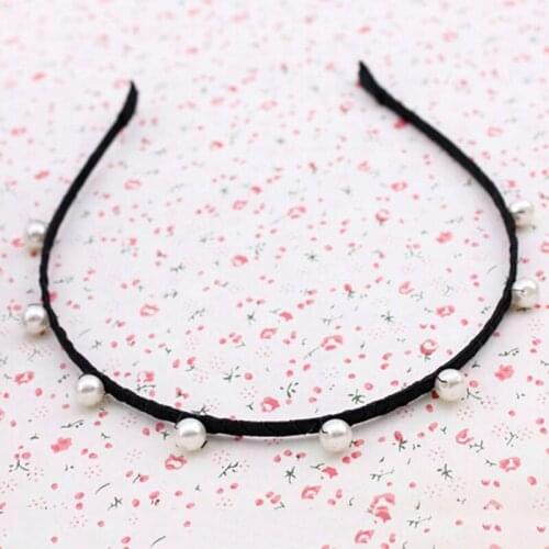 Korean Style Elegant Princess Pearl With Rhinestone Hair Bands Girl Pearl Headbands Women Hair Accessories