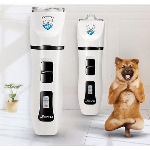 Electric pet hair trimmer Dog cordless rechargeable pet hair clipper two head Ceramic cutter head shaved dog hair beauty