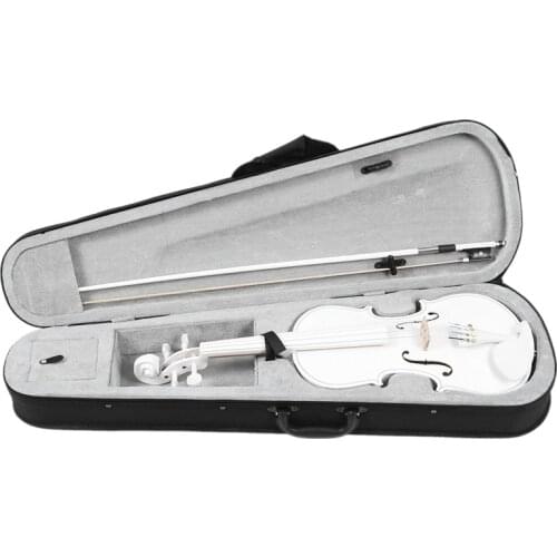 Hot Student Violin 4/4 Full Size Violin Violin Set Child Beginner White Violin