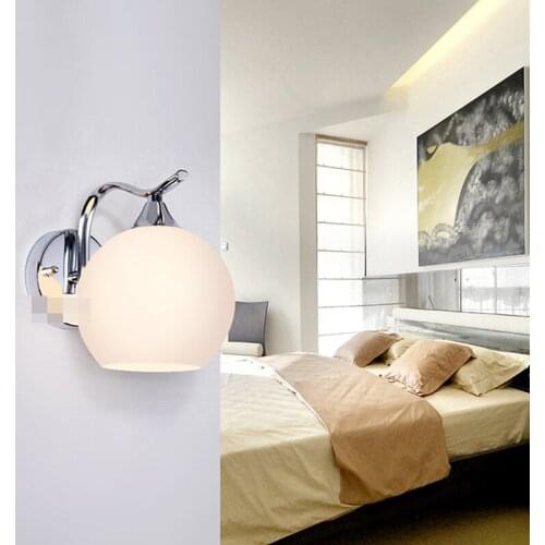 Creative Bedside Wall Lamp Simple Spherical LED Wall Lamp Modern Bedroom Living Room Balcony Living Room Staircase Corridor Lamp