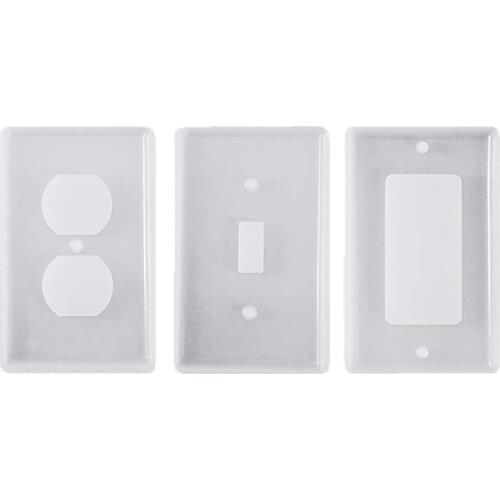 Light Switch Cover Resin Mold, Socket Panel Crystal Mold,Tackle Outlet Wall Plate Silicone Mold For DIY Jewelry Craft