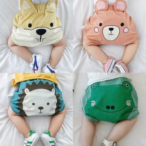 Summer baby bubble shorts outside wear Boy baby bread shorts thin Cotton Cartoon PP shorts 0-1Y cute Spring & Autumn 2021 cheap