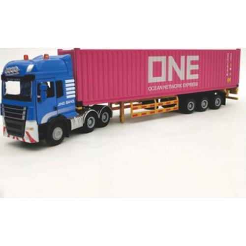 Diecast 1:50 Scale Simulation Container Transporter Alloy Truck Model Metal Display Collection Decoration Show Ornament Souvenir