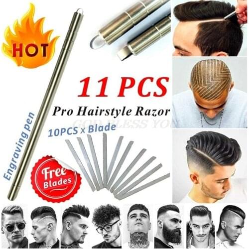 Hair Tattoo Trim Styling Engraving Pen Face Eyebrow Shaping Scissors Device Multifunctional Beards Razor Tools Drop Shipping