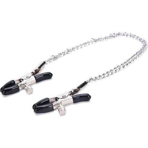 Metal Long Chain Nipple Clamps Chains Breast Clips Milk Folder Clip For Couples 1pc Exotic Accessories
