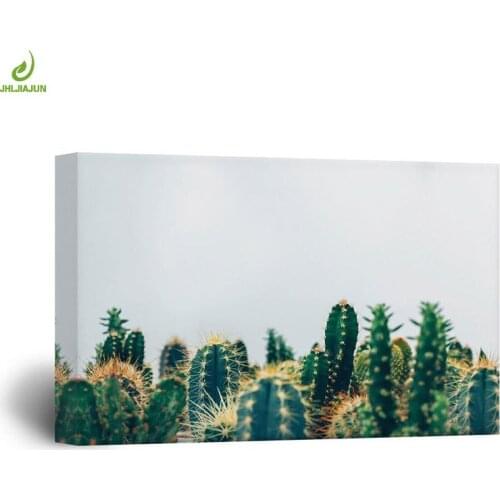 JHLJIAJUN Modular Oil Canvas Painting Cactus Group Plant Wall Art Print And Poster Dining Living Room Home Bedroom Decor