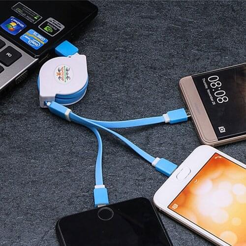 Wonderlife 3 in 1 Flexible Portable Phone Charger USB Cable for iPhone Android Type C Smart Phone Charger Wire for iPhone Won