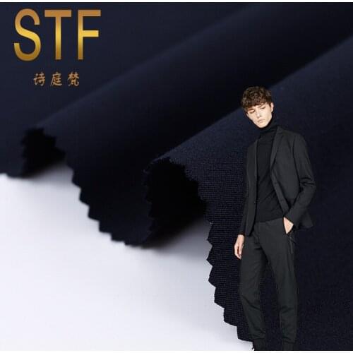 Factory Direct Spring and Autumn Fashion Business Mens Suit Fabric Worsted Wool Suit Fabric Spot