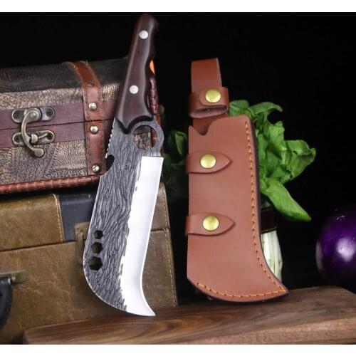 Hand forged high carbon steel sharp outdoor wood cutting knife agricultural knife durian opening knife tree cutting knife