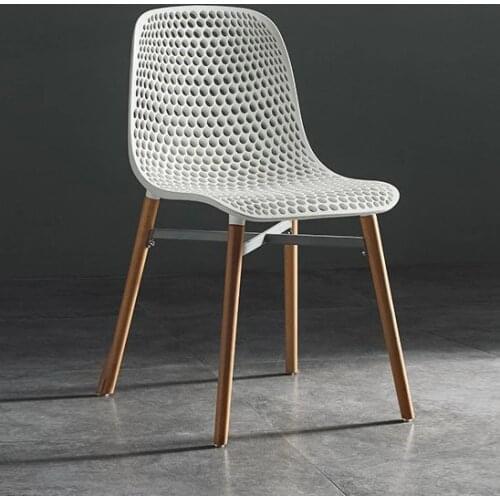 Modern Design Plastic Solid Wooden Dining Side Chair fashion popular dining room furniture loft cafe study computer office chair