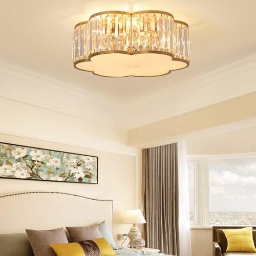 Led ceiling light modern lamps bedroom lighting study european american style crystal surface home lights indoor lamp