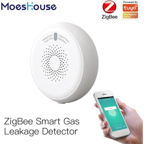 Smart ZigBee Gas Leakage Detector Combustible Sensor Tuya Smart Home Security Alarm System Smart Life Tuya App Compatible Remote