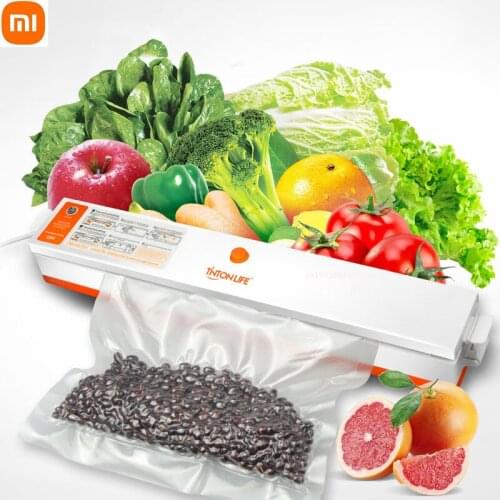 Xiaomi Youpin New Home Kitchen Automatic Vacuum Packaging Machine Food Preservation Vacuum Sealing Machine and 10 Bags As A Gift