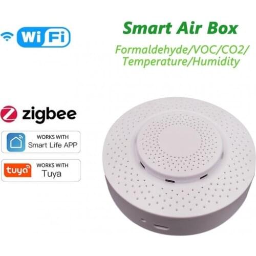 Wifi Smart AIR Detector 400-5000ppm Professional Carbon Dioxide Sensor Tuya/smart Life APP Remote View VOC/CO2 Concentration
