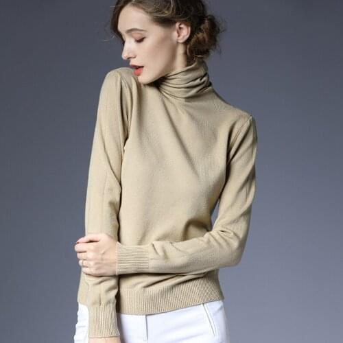 Septass Womens Turtleneck Sweaters And Pullovers Cashmere Wool Knitted Jumpers Autumn Winter Casual Long Sleeve Bottoming Tops