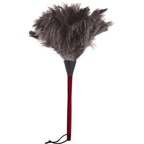 1 PC Anti-static Ostrich Natural Feather Brush Duster Dust Wooden Handle Cleaning Tool Household Furniturer Car Dust Cleaner