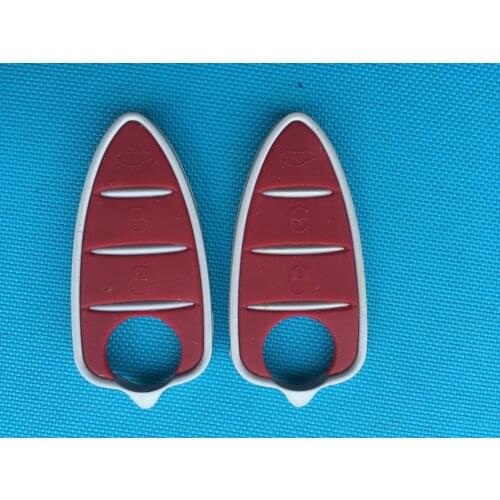 1Pc New 3 Button Filp Floding Key Fob Shell Silicone Rubber Pad For Alfa 159 Mito Giulietta Remote Case Accessories Auto Part