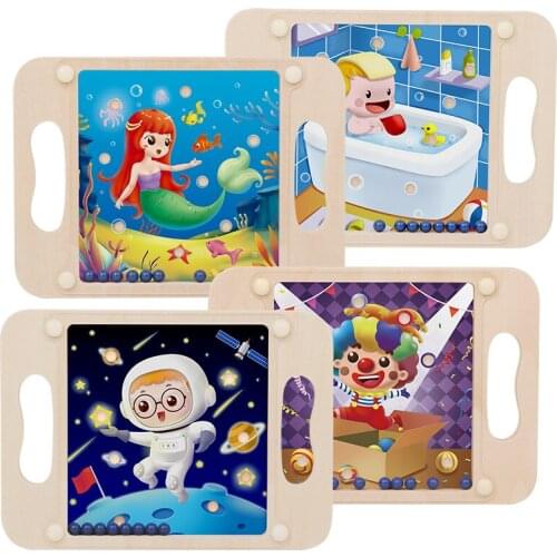 3D Maze Game Toy Balanced Ball Card Board Game Toy Puzzle Kids Children Spherical Maze Intellectual Balls Educational Toys
