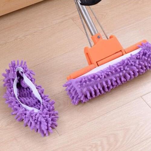4 Pairs (8 Pieces) Unisex Washable Dust Mop Slippers Shoes Microfiber Cleaning House Mop Slippers Multifultional Floor Cleaning