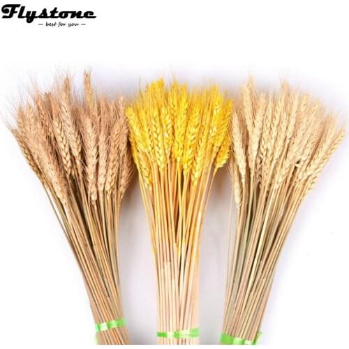 50PCS Flores Artificiales Para Decoracion Hogar Natural Dried Flowers Wheat Flower Fall Decorations Fake Flowers