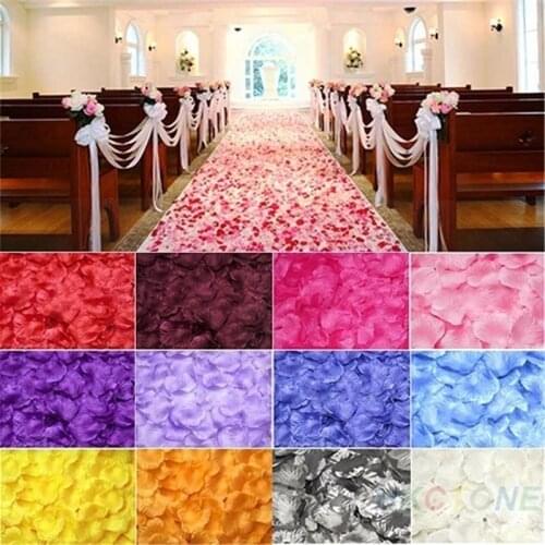 500pc Silk Rose Artificial Flowers Bride To Be Wedding Decoration Petals Table Flowers Bachelorette Party Decoration Mariage