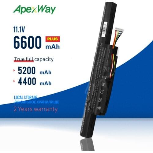 Apexway AS16B5J AS16B8J 3INR19/66-2 Laptop Battery for Acer Aspire E5-575G-5341 E5-575G-75MD E5-575G-53VG F5-573G-708E