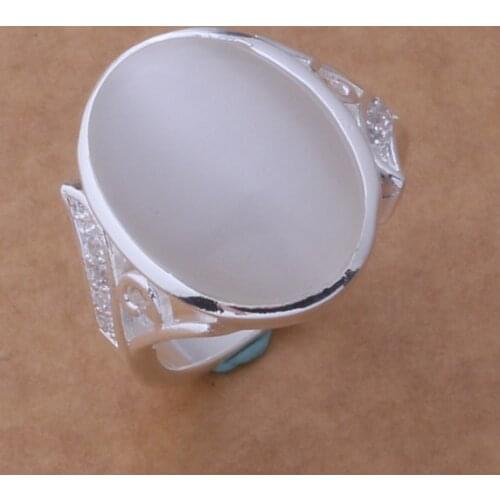 AR390 Hot silver plated Rings for women&men silver 925 jewelry fashion jewelry, milky stone /aqvajica astajkaa