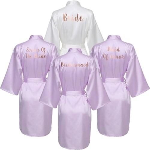Satin Silk Bride Robe Women Wedding Robe Bridesmaid Bride Dressing Gown Bridesmaid Robes Bridal Robes Gown for Women Sleepwear
