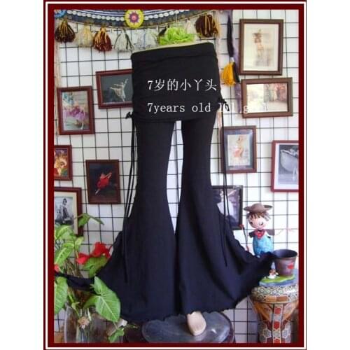 Lycra cotton Tribal Belly Dance flare Pants with Runched Skirt AD19