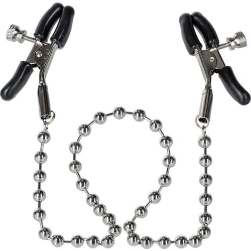 Bead Chain Nipple Metal Clamps Clips Flirting Bondage Kit Slave Bdsm Toys Breast Clamps Sex Toys For Women Exotic Accessories
