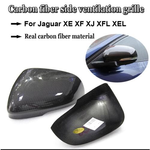 Carbon Fiber Rearview Mirror Cover Protective Cover Shiny/Matte Sticky Style For Jaguar XE XF XJ XEL XFL Car Modification Parts
