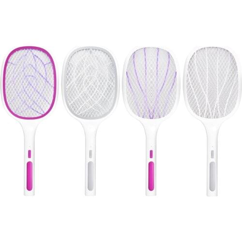 2-in-1 Electric Fly Swatter Rechargeable Mosquito Bug Night Killing Lamp