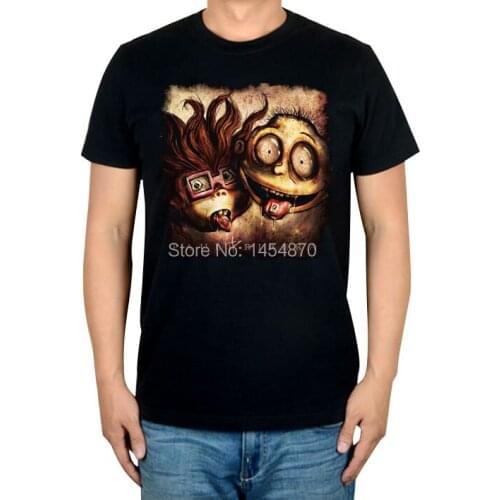 Harajuku illustration Cute print skateboard T-shirt Band Casual Black shirt 3D cartoon fitness poleras hombre ropa mujer