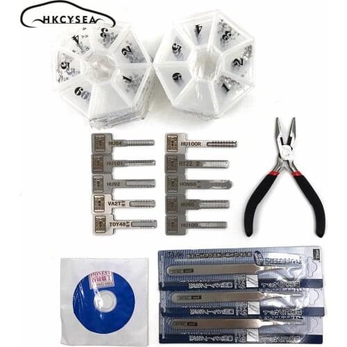 HKCYSEA 10pcs/set Auto Gear Modeing Car Key Maker Moulds HU64/HU92/HU100R/HU100/HU101/HU66/HON66/VA2T/TOY48