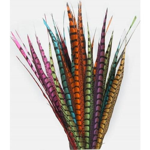 50pcs/Lot 28-32 Inch/70-80cm Lady Amherst Pheasant Tail Feathers for Crafts Decor Carnival Costumes Wedding Decorations Plumes
