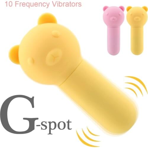 IKOKY 10 Frequency Bullet Vibrating Egg Clitoris Stimulator USB charging G-spot Massager Little Bear Vibrator Sex Toys For Women