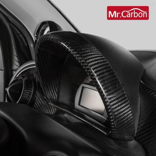 Car Istrument Panel Carbon Fiber Decoration Cover Stocler Interior Styling Accessories For Mercedes Smart fortwo forfour 453