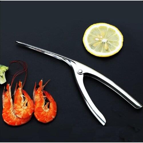 Prawn Peeler Stainless Steel Shrimp Prawn Peel Device Creative Kitchen Cooking Seafood Tools Kitchen Gadgets