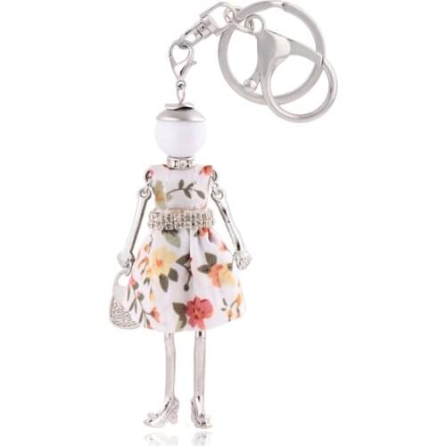 Statement Fashion Key Chain car Pendant Charm Girl Close Keychain Handmade Women Cute Jewelry Lovely Gift