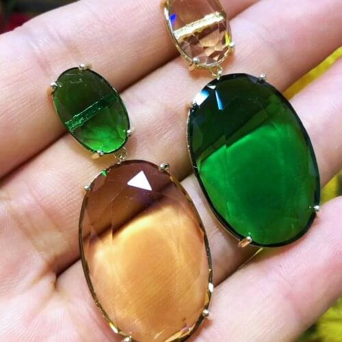 Missvikki Trendy Sweet Flower Pendant Earrings for Women Bridal Wedding Party Jewelry Bohemia Style Top Quality Accessories