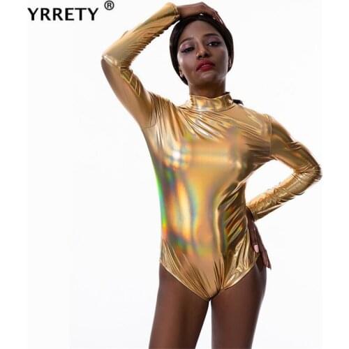 YRRETY Fashion Sexy Women Long Sleeve Bodysuits Casual Skinny Autumn Winter High Neck Bodycon One-pieces Body Jumpsuit Bodysuits