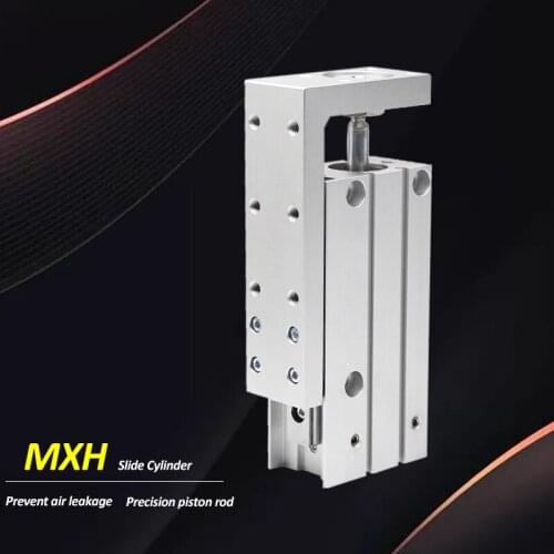 MXH Rail cylinder MXH6 MXH10 MXH16 MXH20 precision pneumatic linear side rail guide rod cylinder