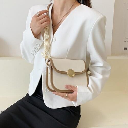 Pure color popular bag female 2021 new fashion female bag shoulder small square bag messenger bag female bag