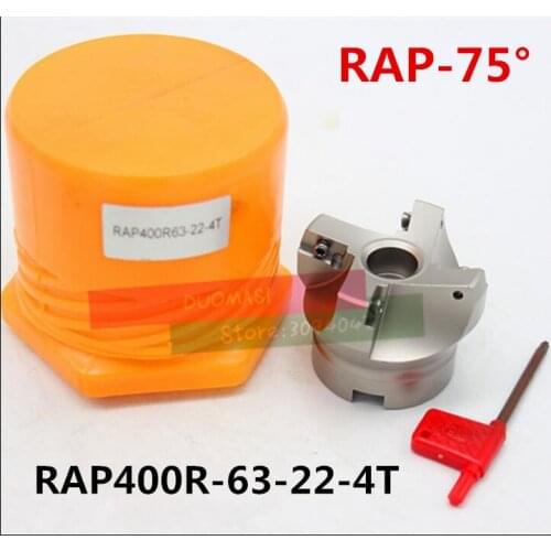 RAP400R 63-22-4T 75 Degree High Positive Face Mill Cutting Diameter For APMT1604 inserts