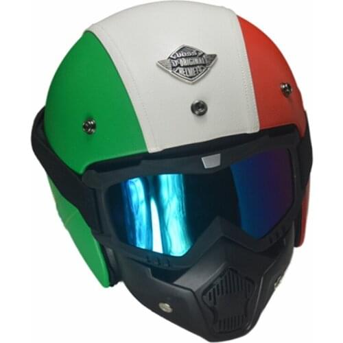 Open face 3/4 helmet personalized mens womens fashion motorcycle helmets