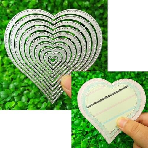 Metal cutting die is suitable for DIY clip thin album 3D greeting card making love dotted line frame 2021 NEW