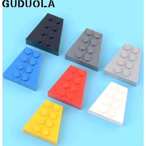 Guduola Special Brick Wedge 2 x 4 Left and Right 41768 and 41767 MOC Building Block Toys Parts 10sets/LOT