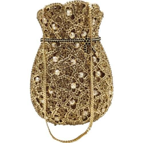 14x18CM Totes Bag Metal Dinner Bag With Diamonds Clutch Bag Banquet Bag Party Evening Bag a6629