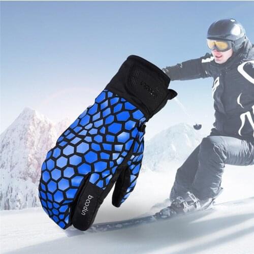 Boodun Cycling Gloves Skiing Touch Screen Non-Slip Breathable Gloves Bike Bicycle Fleece Thermal Warm Outdoor Sport Gloves