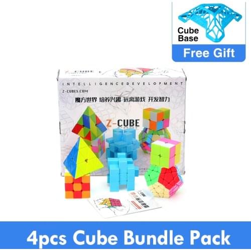 ZCUBE Bundle 3x3x3 2x2x2 Magic Speed Cube professional Triangle Dodecahedron Mirror Cubo Magico 5pcs/Set gift Educational Toys